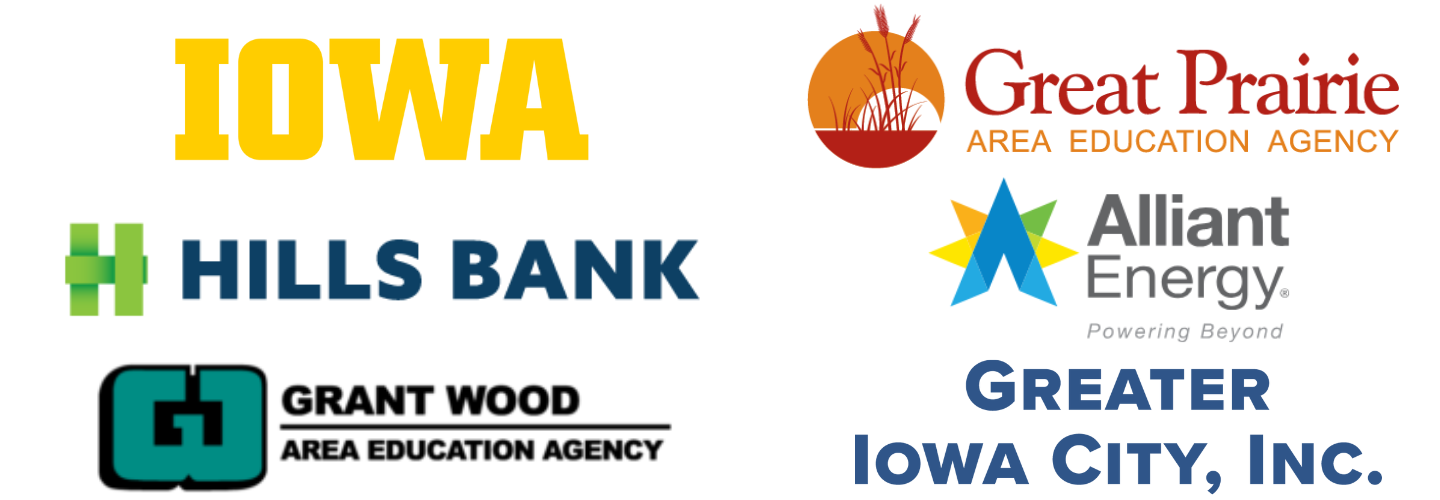 Iowa, Great Prairie AEA, Hills Bank, Alliant Energy, Grant Wood AEA, Greater Iowa City, Inc.