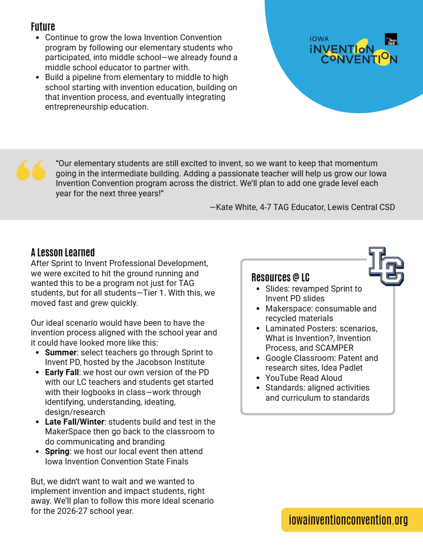 Back of the Lewis Central CSD invention model PDF page