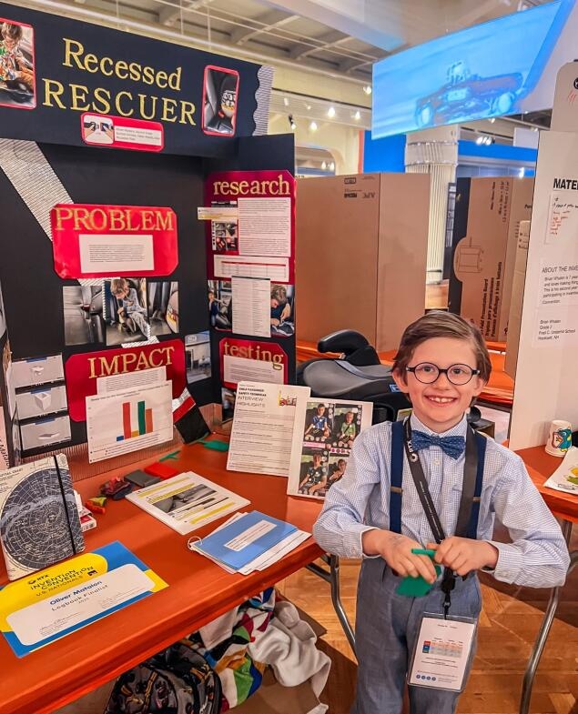 Oliver presenting at Invention Convention U.S. Nationals