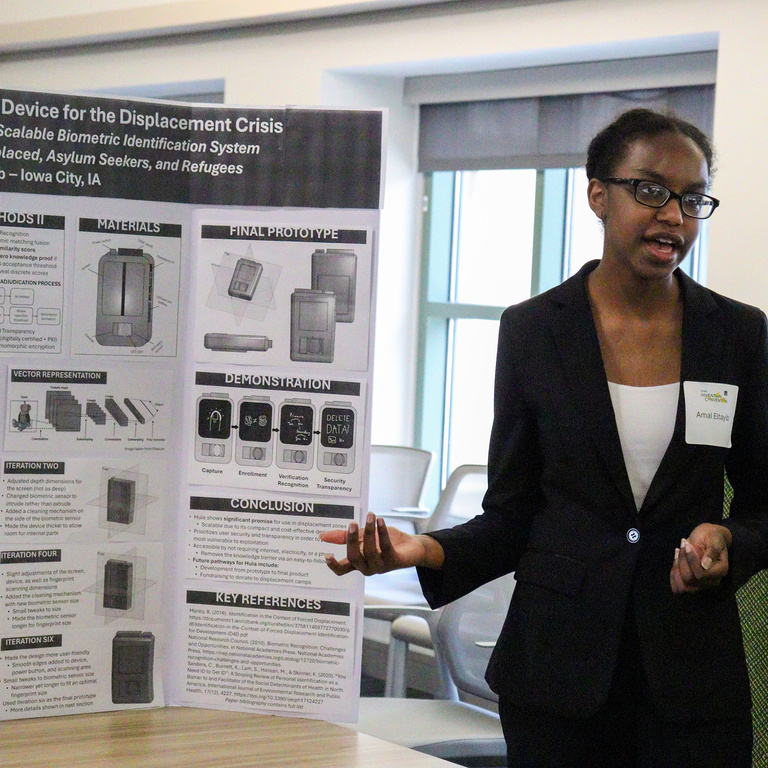 Amal Presenting at the 2025 Iowa Invention Convention