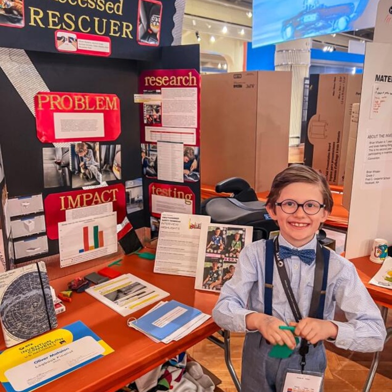 Oliver presenting at Invention Convention U.S. Nationals 2025