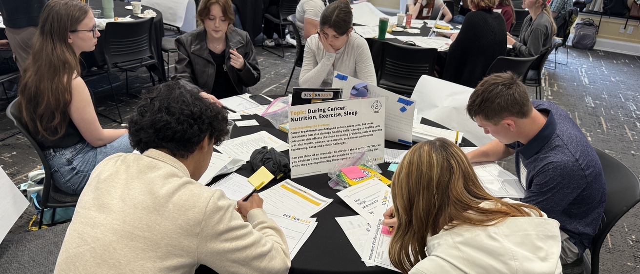 Student working at DesignDash: Specialty Program for Holden Comprehensive Cancer Center on April 17, 2026