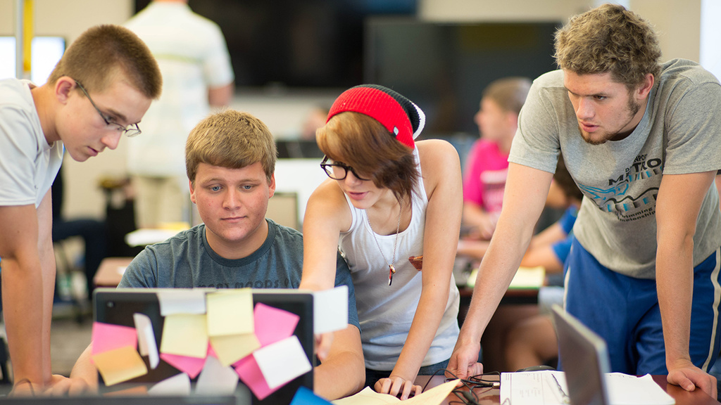 Students talking